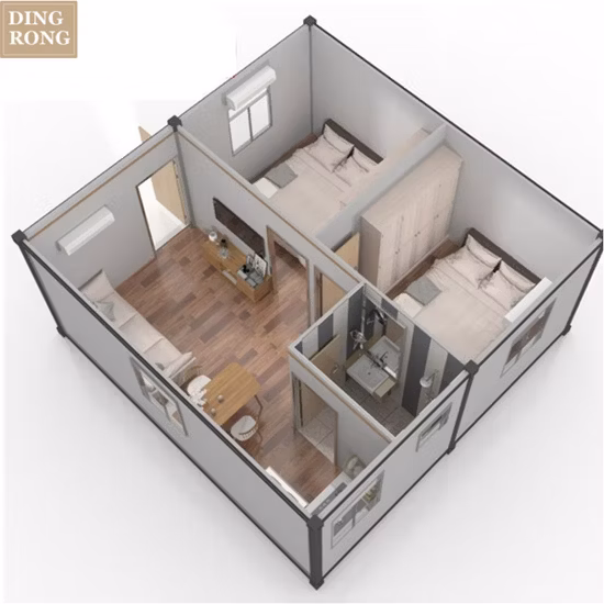 Knock Down Prefabricated Home Container Steel Frame