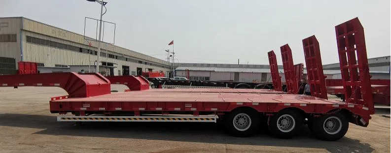Jianxing 4axles 60tons Heavy Low Loader Lowbed Semi Trailer