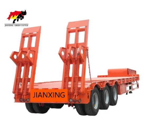 Jianxing 4axles 60tons Heavy Low Loader Lowbed Semi Trailer
