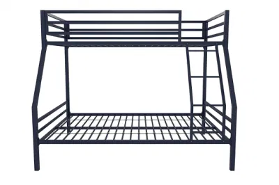 Twin/Full Metal Bunk Bed, Sturdy Metal Frame with Ladder and Safety Rails