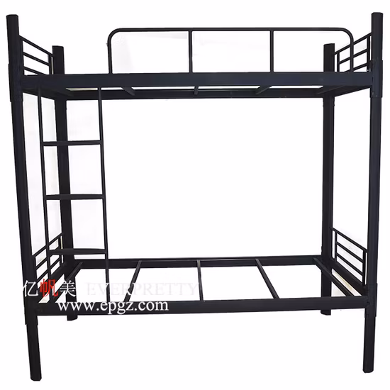 Military School Dormitory Steel Frame Bunk Beds with Slide and Stairs